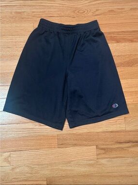 Champion Men's Black Athletic Mesh Shorts with Elastic Waist